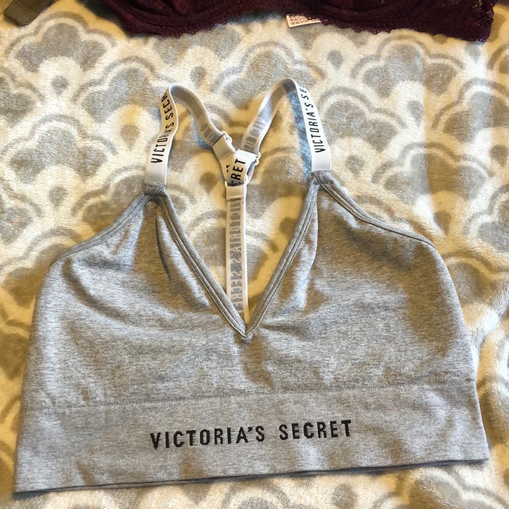 Grey sports bra